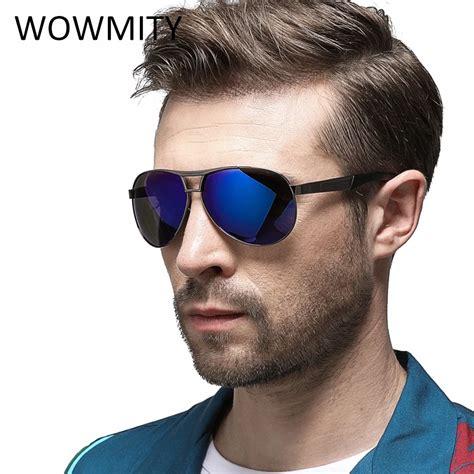 Wowmity Men Polarized Sunglasses Classic Men Retro Spring Shades Brand