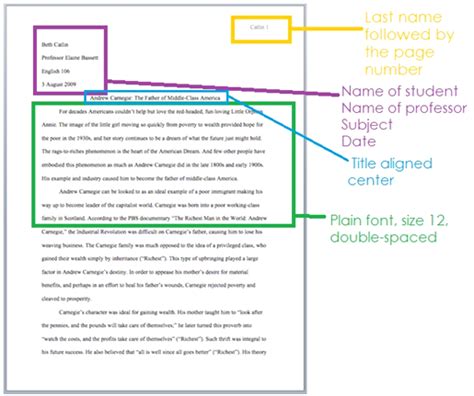 Mla Format Font Size And Type