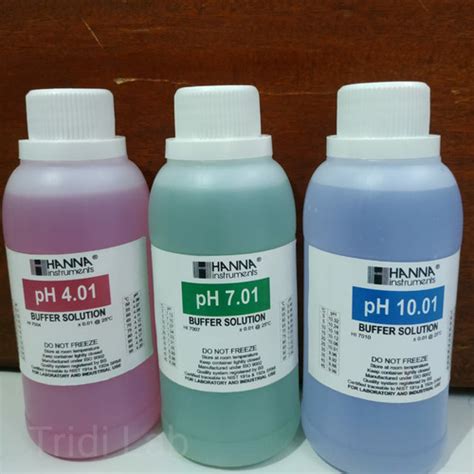 Jual Buffer Solution PH 4 PH 7 PH 10 Hanna 250 Ml Merah Jakarta