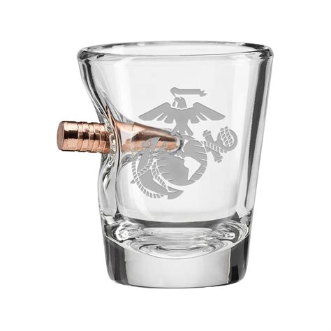 Us Marines Bullet Shot Glass Air Force Museum Store