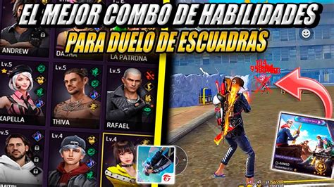 LA MEJOR COMBINACIÓN DE HABILIDADES PARA DUELO DE ESCUADRA EN FREE FIRE