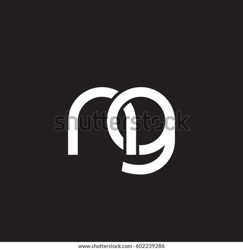 Initial Letters Ng Round Overlapping Lowercase Stock Vector Royalty