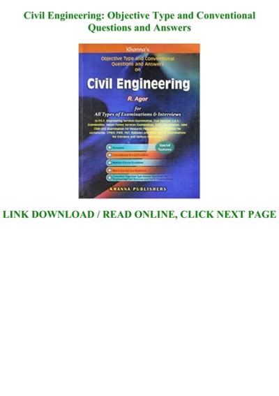 Pdf Download Civil Engineering Objective Type And Conventional