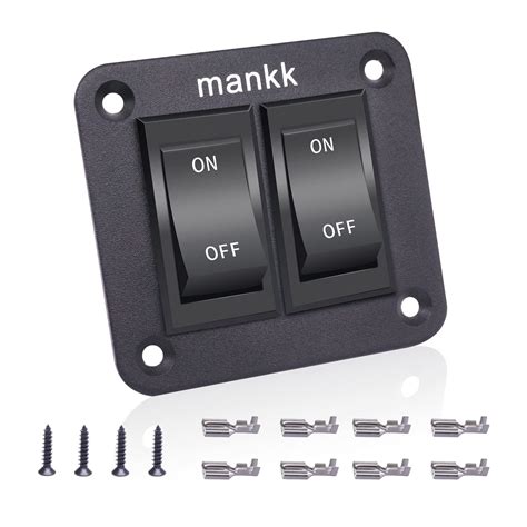 Mankk On Off Switch 12v 20a 4 Pins Dpst Rocker Switch And