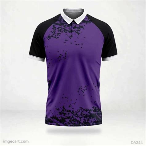 Football Jersey Design Purple with Black - imgecart