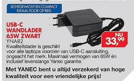 Usb C Wandlader 65w Zwart Aanbieding Bij Vobis