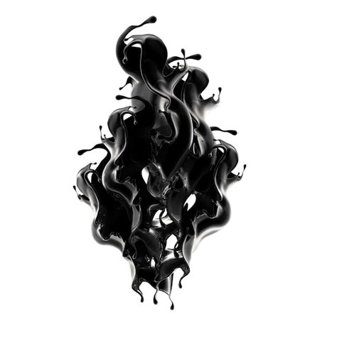 Premium Photo Splash Of Black Liquid D Illustration