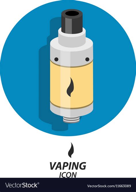 Flat Vaping Icon Circle Royalty Free Vector Image