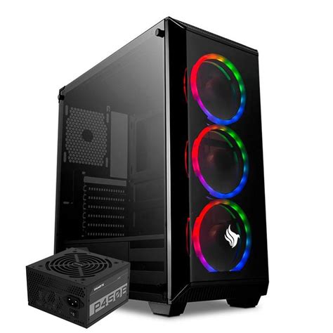 Pichau Kit Upgrade Gabinete Pichau Rostock RGB Fonte Gigabyte 450W