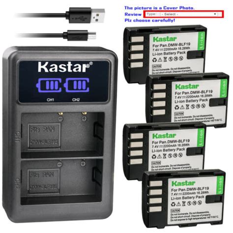 Kastar Battery Lcd Dual Charger For Panasonic Dmw Blf19 And Lumix Dmc Gh4kbody Ebay