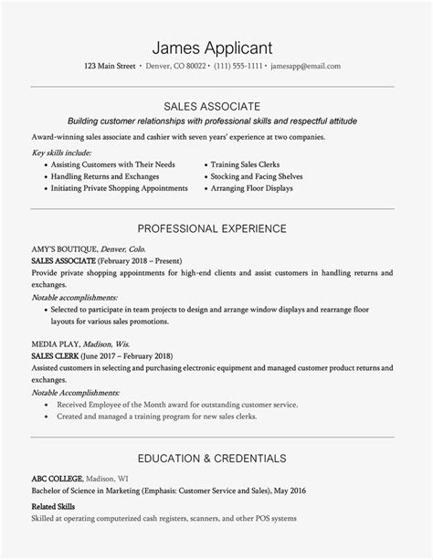 Resume With A Headline Example And Writing Tips