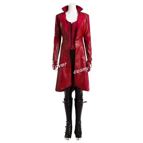 The Avengers Age Of Ultron Scarlet Witch Long Jacket Cosplay Etsy