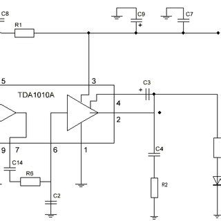 Circuit for transmitting audio signal based on transistors BC337 ...