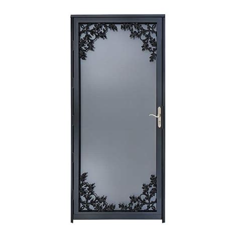 Grisham Charlotte 32 In X 80 In Black Storm Door 33411 The Home Depot