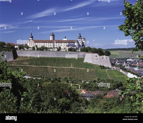 Germany Bavaria Lower Franconia Romantic Street Wurzburg Fortress