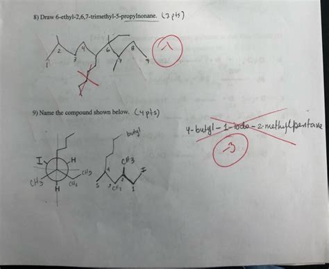 Solved 8 Draw 6 Ethyl 2 6 7 Trimethyl 5 Propylnonane 3 Chegg