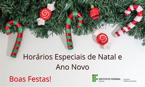 Atenção para os horários especiais de Natal e Ano Novo Campus