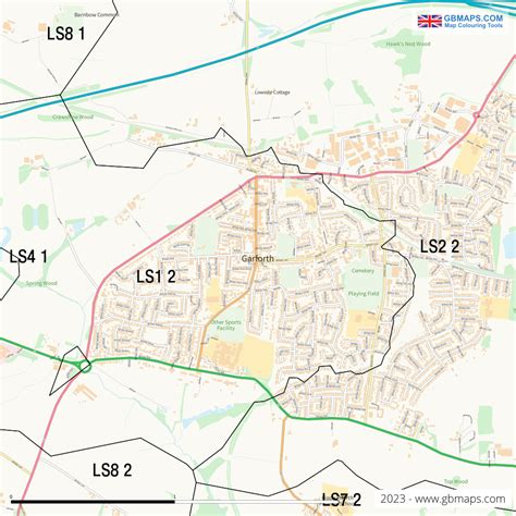 Garforth Vector Street Map