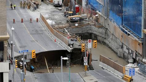 Massive Lane Sinkhole In Ottawa Swallows Car Forces Evacuations