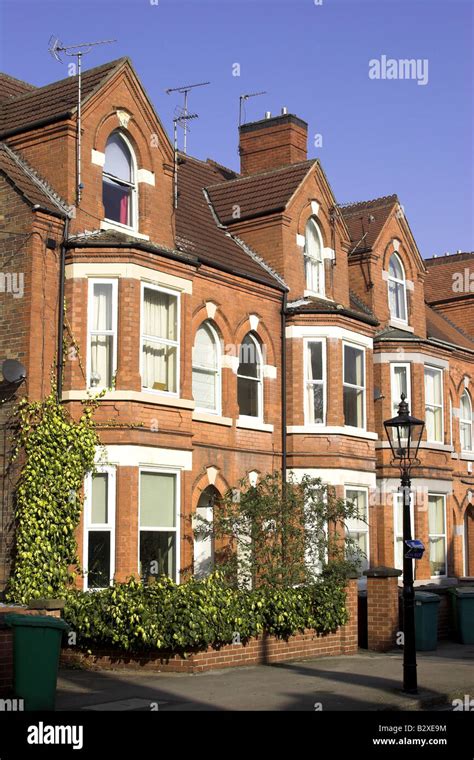 Victorian Bay Fronted Houses In The Park Estate Nottingham England U