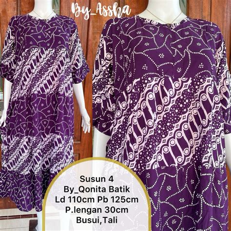 Jual Daster Batik Qonita Pekalongan Susun Empat Busui Shopee Indonesia