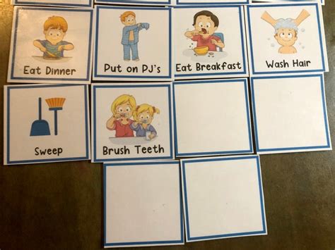 Chores Chart Pecs Visual Schedule Visual Aid Etsy Canada