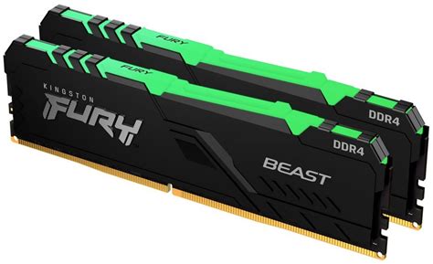 Kingston FURY Beast RGB - 32GB (2x16) DDR4, 3200MHz, CL16, DIMM 1Gx8