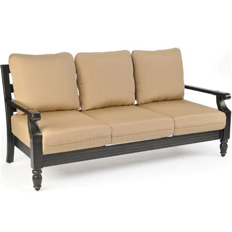 Novara Cast Aluminum Patio Sofa Three Seater Ca 704 23 Cozydays