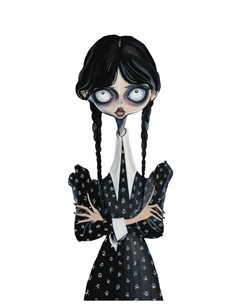 Wednesday Addams Painting by Jamie Lee Reardin — Jamie Lee Reardin in ...