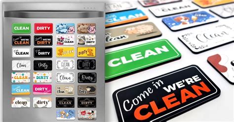 Dishwasher Magnet Clean Dirty Sign Bundles Hmmagnets