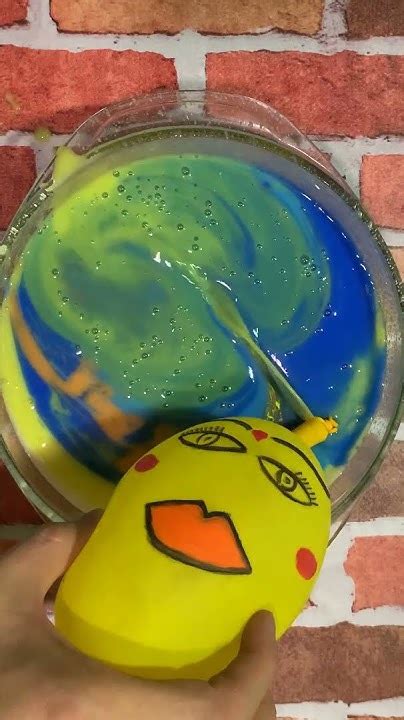 Mixing Slime🌈 With Funny🎈balloons Satisfying Slime Asmr Video Youtube