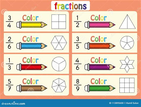 Coloree La Forma Para Mostrar La Fracci N Educativa Coloree Las