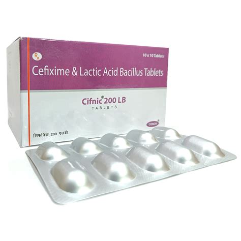 Cifnic Lb 200 Cefixime With Lactic Acid Bacillus Tablets 200 Mg At Rs