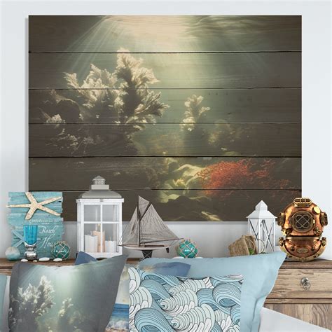 Beachcrest Home Light To Underwater Silent Flow Coastal Coral Under