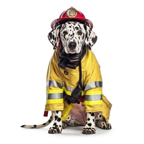 Firefighter Dalmatian with Mini Hose | Premium AI-generated image