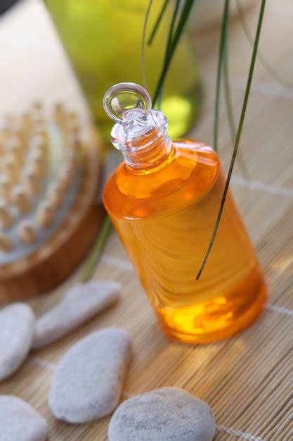 Premium Photo Closeup Of Massage Oil Bottle