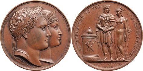 France Napoleon I Br Medal The Marriage Of Napol On And Marie