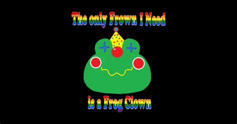 Frog Clown Frown Frog Sticker Teepublic
