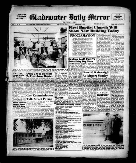 Gladewater Daily Mirror Gladewater Tex Vol 1 No 39 Ed 1