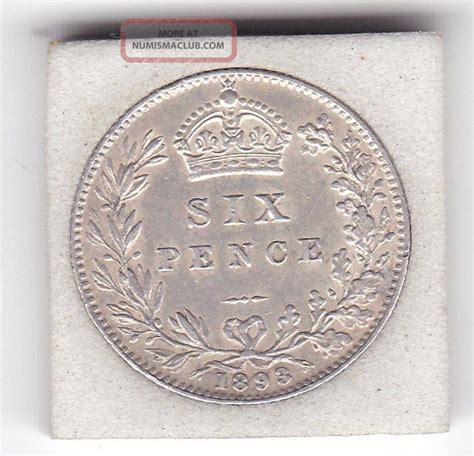 Sharp Queen Victoria Sixpence D Sterling Silver British Coin