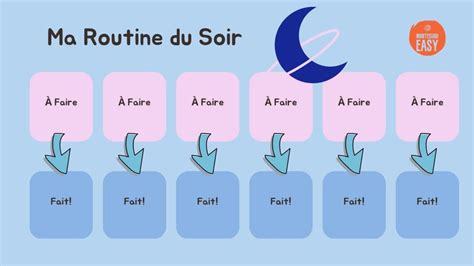 Les Tableaux Routines Du Soir et Du Matin à Imprimer Gratuit