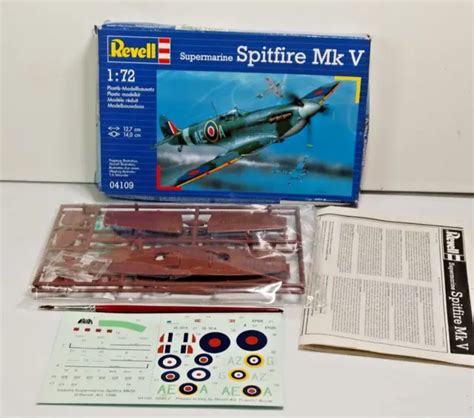 REVELL SUPERMARINE SPITFIRE MK V Model Kit 1:72 Sealed decals and ...