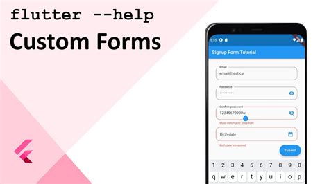 Flutter Widgets FormField And Custom Form Widgets YouTube