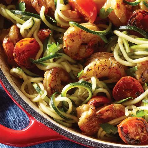 Herbed Shrimp Scampi With Zucchini Noodles Recipe From H E B