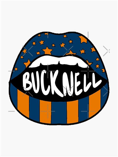 Bucknell Lips Sticker For Sale By Smstickersx Redbubble