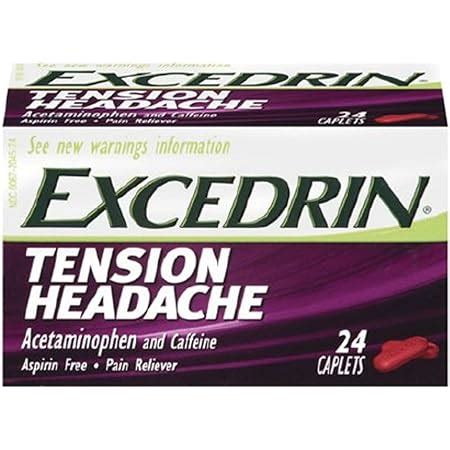 Amazon Excedrin Tension Headache Caplets 24 Ea Pack Of 4