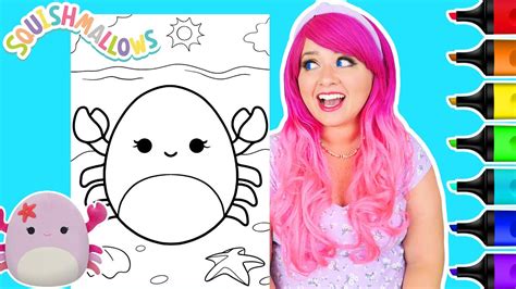 Coloring Squishmallows Cailey The Crab Coloring Page Ohuhu Art