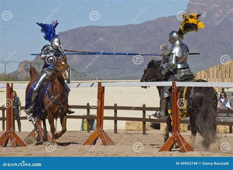 Festival Del Renacimiento De Arizona Jousting Foto De Archivo Editorial