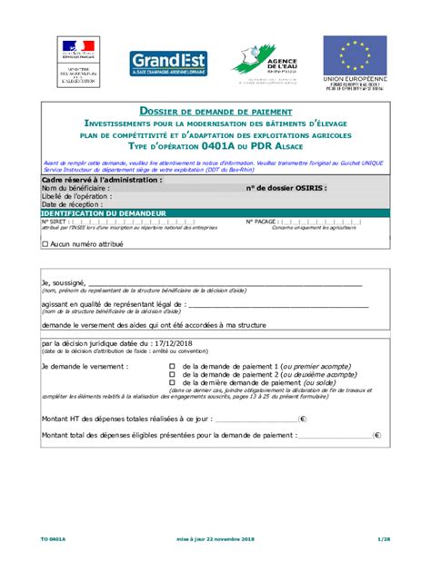 Remplissable En Ligne Dossier De Demande De Paiement Fax Email Imprimer