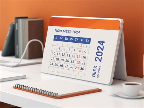 Mockup Del Calendario Del Escritorio De La Dps Para Archivo Psd